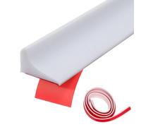 Barriera d'acqua per la soglia della doccia, 2,2 m, barriera per pavimento della stanza umida, diga dell'acqua della soglia della doccia, tappo dell'acqua autoadesivo per separazione bagnata e