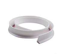 Barriera d'acqua per pavimento doccia, striscia in silicone da 1 m per contenere il deflusso nei punti di ingresso in layout contemporaneo per il bagno (bianco)