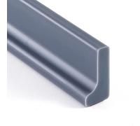 Barriera d'acqua per pavimento in ambienti umidi grigi, soglia della doccia, striscia di tenuta per porta dello schermo, striscia di tenuta dell'acqua per lavandino del bagno (forma L, altezza 3 cm)