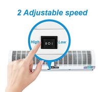 Barriera d'aria potente per porta ingresso, per evitare l'ingresso di insetti e tenere la casa climatizzata, interruttore a pulsante a 2 velocità