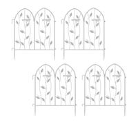 Barriera decorativa da giardino in metallo bianco, 4 pezzi, per aiuole e aiuole, ideale per la protezione degli animali domestici e la progettazione del paesaggio
