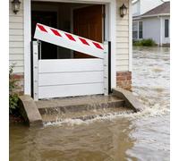 Barriera Della Difesa Contro Le Inondazioni Della Lega di Alluminio 68x140cm Barriera, per Fermare L'Acqua per Il Seminterrato Della Soglia Del Garage, Sistema di Contenimento Acqua