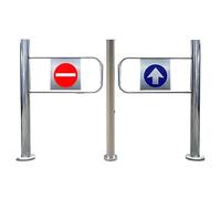 Barriera di accesso per garage a 90°, 190 x 100 cm, porta d'ingresso unidirezionale con mezza guardavia per un controllo sicuro degli accessi nelle aree di parcheggio