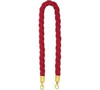Barriera di Coda in Corda Ritorta, Canapa, Diametro 3,2 cm, Ganci Cromati | Cordone per Montanti in Canapa Ritorta, Diametro 3,2 cm, Misure Fisse 0,6-5 m con Ganci Cromati per Transenne e Ingressi