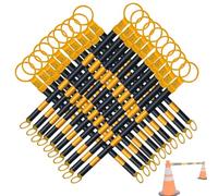 Barriera di Coni stradali Estensibile, Confezioni da 5 a 20 Pezzi, Barra di Sicurezza Retrattile da 1,6-3,0 m e 1,6-3,0 m per Cantieri, segnaletica Riflettente per Zone di Lavoro ed Eventi (
