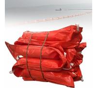 Barriera di contenimento del petrolio a galleggiante, barriera anti-inondazione, barriera galleggiante in PVC per petrolio, per fiumi, porti, laghi, moli, riciclabile L10M/32.8FT H75cm/29.52inch