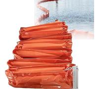 Barriera di contenimento dell'olio in PVC, solido contenimento dei rifiuti galleggiante, barriera di fuoriuscita di lunghezza personalizzabile per alghe e rifiuti d'acqua, altezza 75 cm, lunghezza 10
