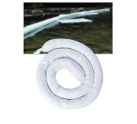 Barriera di contenimento dell'olio industriale - Tubi in polipropilene con rigetto selettivo dell'acqua, barriera rapida contro le fuoriuscite for officine, banchine, macchinari(Milk,12.7x3meters)