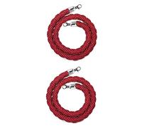 Barriera di controllo della folla con corda a montante, barriere sicurezza, barriera coda a for feste in hotel/eventi/banche/ospedali(Red,244cm/8ft)