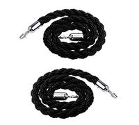 Barriera di controllo della folla con corda a montante, barriere sicurezza, barriera coda a for feste in hotel/eventi/banche/ospedali(Black,183cm/6ft)