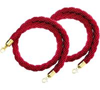 Barriera di controllo della folla con corda for pali, 2 confezioni for, barriera palo for, barriere coda ganci for hotel, concerti, teatro(185cm/6ft)