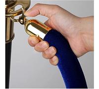 Barriera di controllo della folla con corda intrecciata, ganci, barriera blu for hotel/banche/ospedali/parchi giochi/altre aree pubbliche(4 Pack,300Cm/9.8Ft)