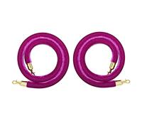 Barriera di controllo della folla con corda sostegno, barriera corde in velluto, sospesa divisoria for code spessa 3,2 cm, for matrimoni/chiese/feste in hotel(Purple,122cm/4ft)