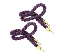 Barriera di controllo della folla con corda sostegno, corde barriera commerciali spesse 1,2 pollici for divisore coda e, ganci dorati for camerini hotel, ristoranti attività(Purple,122cm/4ft)