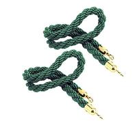 Barriera di controllo della folla con corda sostegno, corde barriera commerciali spesse 1,2 pollici for divisore coda e, ganci dorati for camerini hotel, ristoranti attività(Green,122cm/4ft)