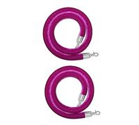 Barriera di controllo della folla con corda sostegno, corde sospese in velluto bianco nero viola blu rosso, adatte for luoghi commerciali/teatri/banche, confezione da 2(Purple,3ft/91cm)