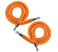 Barriera di controllo della folla con ganci dorati, barriera corda velluto for spettacoli auto, eventi su tappeti, da 1/2/3 metri per(Orange a,3.3ft/100cm)