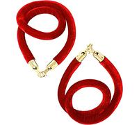 Barriera di controllo della folla con ganci dorati, barriera corda velluto for spettacoli auto, eventi su tappeti, da 1/2/3 metri per(Red B,7ft/215cm)