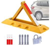 Barriera di parcheggio con serratura, blocco di sicurezza pieghevole per parcheggi, palo triangolare per parcheggi auto, dissuasori di sosta per parcheggi ad alta resistenza(70cm)