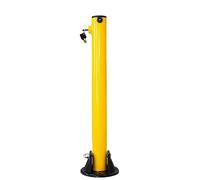Barriera di parcheggio da 670 mm, facile da usare, anti manuale di blocco, colore giallo, anti dissuasore con base resistente, fissaggio a vite con blocco a chiave