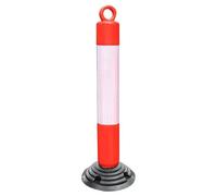 Barriera di parcheggio Pali delimitatori con base, coni stradali portatili con collare riflettente bianco(A 80cm)