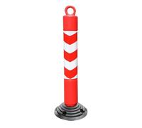 Barriera di parcheggio Pali delimitatori con base, coni stradali portatili con collare riflettente bianco(B 80cm)