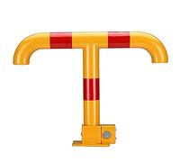 Barriera di parcheggio pieghevole per auto a forma di T, resistente, con viti e chiave per un controllo sicuro del veicolo