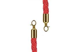 Barriera di rivestimento attorcigliata con imbracatura in flanella corda lunga 1,5 m for accogliere colonne coda, recinzioni a palo, supporti Per Controllo Della Folla(Red)