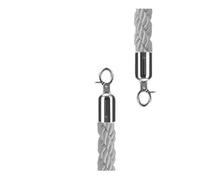 Barriera di rivestimento attorcigliata con imbracatura in flanella corda lunga 1,5 m for accogliere colonne coda, recinzioni a palo, supporti Per Controllo Della Folla(Gray)