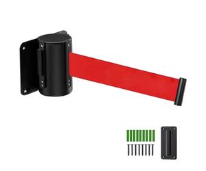 Barriera di sicurezza a muro retrattile for code, cintura for il controllo della folla con rossa da 2 m/3 m/5 m(A,3M/9.8FT)