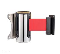 Barriera di sicurezza a nastro retrattile per mont Nastro di barriera a nastro for montaggio a parete, controllo della folla, sport all'aperto, palo for, for regolabile da 2 m/3,0 m/5 m(Red,5M)