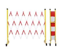 Barriera di sicurezza, barricata mobile regolabile con ruote, recinzione stradale pieghevole portatile e barriera di sicurezza per scuole, garage, eventi all'aperto e strade (nera, 1,2x2,5 m)