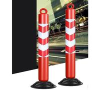 Barriera di sicurezza con cono stradale, barriera visiva per parcheggio con bande riflettenti, coni di avvertimento stradali/stradali montati a pavimento, palo di delimitazione in plastica per vialet