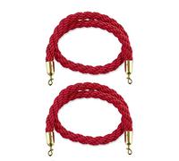 Barriera di sicurezza con corda for il controllo della folla, barriera for coda for, rosso, nero, bianco e argento ganci dorati, for, ingresso/magazzino/hotel(Red,3m/9.8ft)
