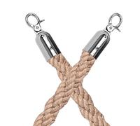 Barriera di sicurezza con corda for il controllo della folla, barriere spessa 3,2 cm for impieghi gravosi, corde for divisori coda, sospese for interni ed esterni, confezione da(Silver Hooks,91cm/3ft)