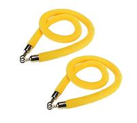 Barriera di sicurezza con corda for il controllo della folla, elegante for in velluto ganci argentati, barriera for for feste, eventi, luoghi culto, hall d'ingresso(Yellow,1.5m/5ft)