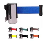 Barriera di sicurezza con nastro retrattile Mavcobo da 2/3/5 m, muro di controllo della folla, cordone di sicurezza for code, aeroporti, banche, scuole(Blue,2M/6.5FT)