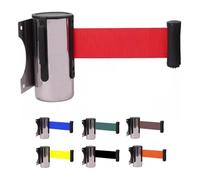 Barriera di sicurezza con nastro retrattile Mavcobo da 2/3/5 m, muro di controllo della folla, cordone di sicurezza for code, aeroporti, banche, scuole(Red,2M/6.5FT)