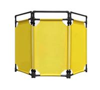 Barriera di sicurezza di 3 pannelli, portone pieghevole della barriera del segnale di sicurezza, attenzione di manutenzione dell'elevatore ad alta visibilità con la struttura resistente del PVC