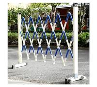 Barriera di sicurezza espandibile pieghevole mobile per parcheggio vialetto stradale esterno e cancelletto a forbice retrattile - barriera portatile per il controllo del traffico (blu e bianco)