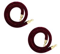 Barriera di sicurezza in corda con montante for il controllo della folla, barriere in velluto ganci dorati, 2 in for matrimoni, sale concerti, delicata barriera in(Burgundy,1.5m/5ft)