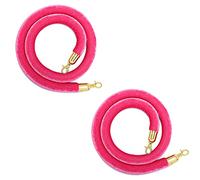 Barriera di sicurezza in corda con montante for il controllo della folla, barriere in velluto ganci dorati, 2 in for matrimoni, sale concerti, delicata barriera in(Rose Red,1.5m/5ft)