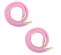Barriera di sicurezza in corda con montante for il controllo della folla, barriere in velluto ganci dorati, 2 in for matrimoni, sale concerti, delicata barriera in(Pink,1.5m/5ft)