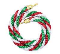 Barriera di sicurezza in corda intrecciata colorata, corde lunghe for appendere il controllo della folla, corda/stile della coda for montanti della clubhouse dell'hotel(3M/9.8Ft)