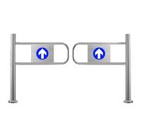 Barriera di sicurezza industriale, cancello a molla in metallo resistente, per mercato e magazzino, apertura a 90°, porta d'ingresso universale (100 x 100 cm) e soluzione di accesso sicuro