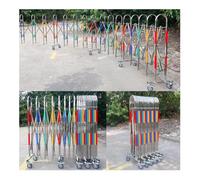 Barriera di sicurezza mobile a fisarmonica, Barriera Retrattile Espandibile in Acciaio Inox Con Ruote Multicolori Misure Multiple(1.1x9 m)