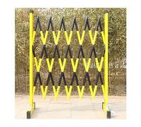 Barriera di sicurezza mobile industriale pieghevole ed espandibile for esterni, cancello retrattile for vialetti con ruote for il controllo della folla nelle scuole(Black,47x157in)