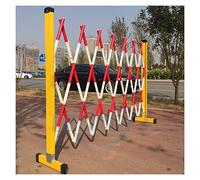 Barriera di Sicurezza Mobile Retrattile per Il Traffico, Alta 1,2 m, espandibile e Pieghevole, per l'isolamento Stradale, con Ruote, Rossa, 1,2x4 m - Soluzione di Control