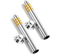 Barriera di sicurezza per coni stradali, barriera di sicurezza per vialetti, confezione da 2, paletti di parcheggio per vialetti, cartello di parcheggio in acciaio inossidabile con strisce riflettent