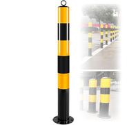 Barriera di sicurezza per vialetto, barriere per parcheggio Dissuasore di sicurezza in metallo con anelli sospesi Parcheggio privato Protezione per vialetto per uso industriale, commerciale, 60cm